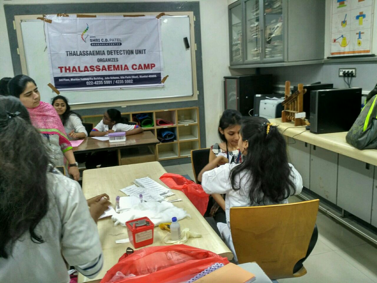Thalassemia Detection Camp at D J Sanghavi College of Engineering, Vile Parle West, Mumbai